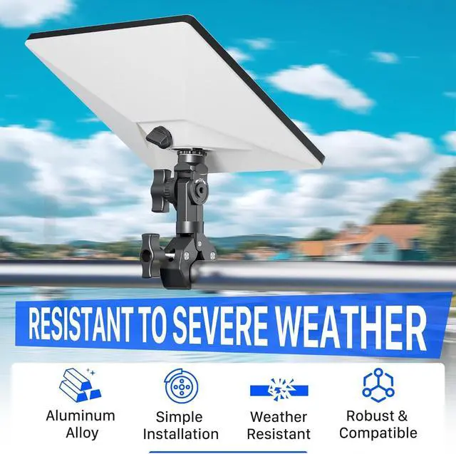 Alt view image 4 of 7 - Starlink Mini Mount 2026/2025, Pole Clamp for RV, Yacht, Camper, Van, Boat | Adjustable Angle, 3-Minute Installation, Universal Starlink Mini Clamp Mount Includes Aluminum Pipe Adapter for Outdoors