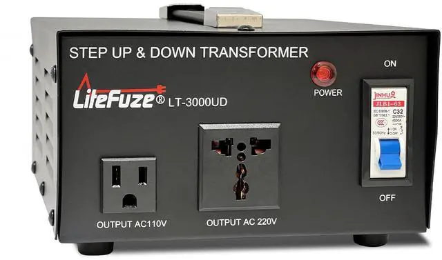 Main image of 3000 Watt Voltage Converter Transformer Step Up/Down - 110v to 220v / 220v to 110v Power Converter - Fully USA Grounded Cord - Universal Outlet Socket, CE Certified