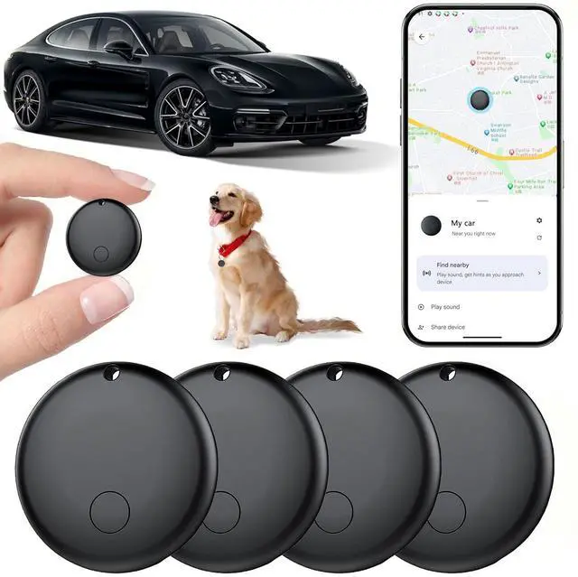 Main image of Android GPS Tracker for Vehicles No Subscription, 2 Pack | Hidden Tracking Device, Car Tracker Compatible with Google Find My, Smart Tag with Audio for Kids, Key, Dogs, Luggage, Bag