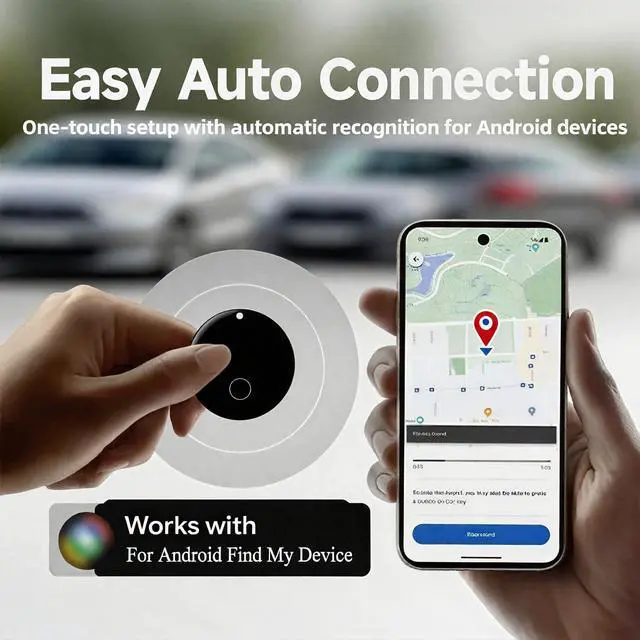 Alt view image 3 of 6 - Android GPS Tracker for Vehicles No Subscription, 2 Pack | Hidden Tracking Device, Car Tracker Compatible with Google Find My, Smart Tag with Audio for Kids, Key, Dogs, Luggage, Bag
