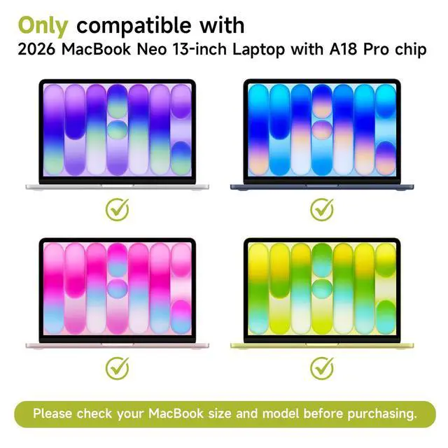 Alt view image 7 of 7 - 2 Pack Anti Glare Screen Protector Compatible with 2026 MacBook Neo 13-Inch, Matte Anti Glare Film Anti Scratch Protector for Mac Neo 13in A18 Pro Chip