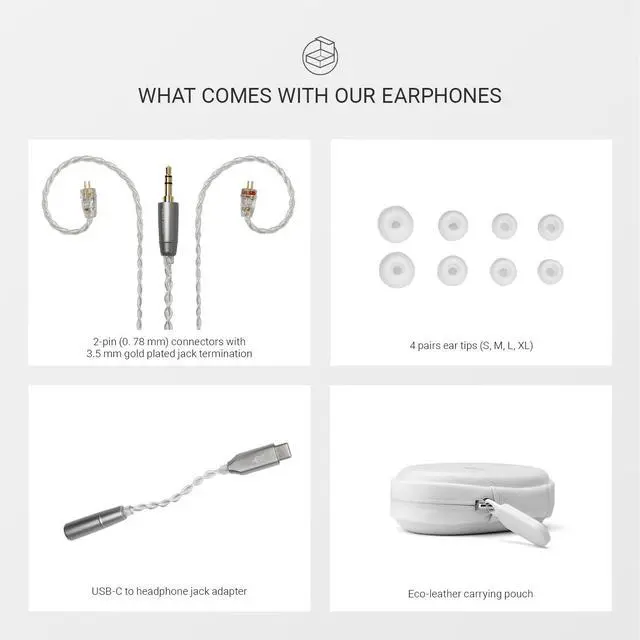 Alt view image 6 of 6 - ALBA | Wired Earbuds in-Ear Monitor Headphones for Audiophiles | USB-C Adapter Included | Smartphone Compatible | Noise Isolating | Ergonomic Metal Chassis