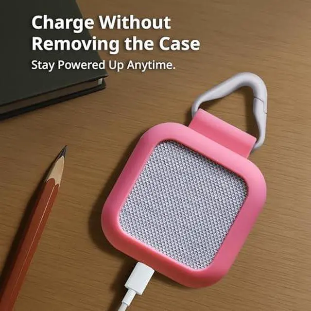 Alt view image 6 of 7 - Talk® Kids GPS Tracker & Communication Device with Cherry Silicone Case Screen-Free, Push-to-Talk Voice Messaging, School-Friendly, 7-Day Battery, 30-Day Satisfaction Promise