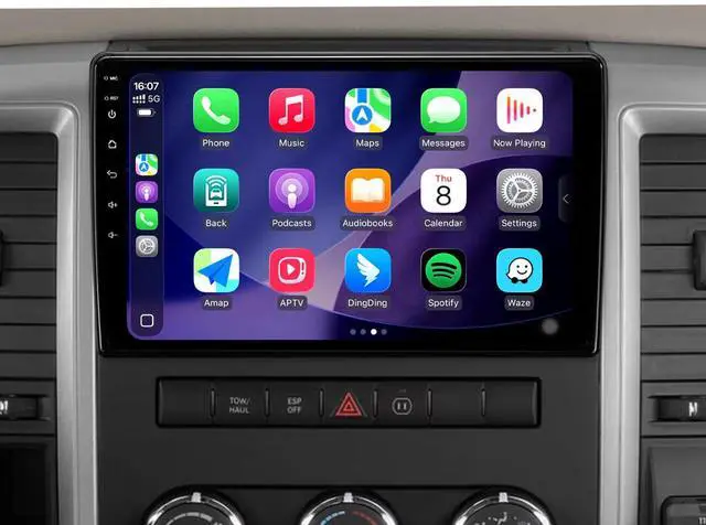 Main image of 64G Android Car Radio Stereo for Dodge Ram 1500 2500 3500 2009-2012, 10.2" Touch Screen Plug and Play Head Unit with Carplay/Android Auto/1080P AHD Backup Camera/AM & FM