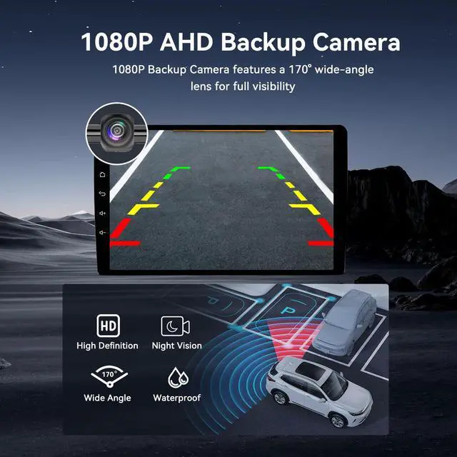 Alt view image 5 of 7 - 64G Android Car Radio Stereo for Dodge Ram 1500 2500 3500 2009-2012, 10.2" Touch Screen Plug and Play Head Unit with Carplay/Android Auto/1080P AHD Backup Camera/AM & FM