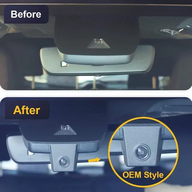 Alt view image 4 of 7 - 4K Dash Cam Suitable for Toyota RAV4 2022-2025 (Model B/with Vent Hole on Cover), OEM Factory Look, UHD 2160P Video, Built-in WiFi & APP, Loop Recording, G-Sensor, Plug & Play, 64GB Card