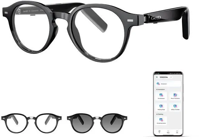 Main image of AI Smart Glasses, Photochromic Lenses, Bluetooth Translation Glasses | AI Sunglasses for Women Men, Real Time Translation, Bluetooth Open Earbuds, 11H Playtime, UV Protection, IPX4 Waterproof