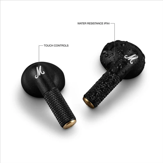 Alt view image 6 of 7 - Minor IV True Wireless Bluetooth Earbuds - Black 30+ Hr Playtime with Charging Case Microphone for Calls IPX4 Water-resistant Design