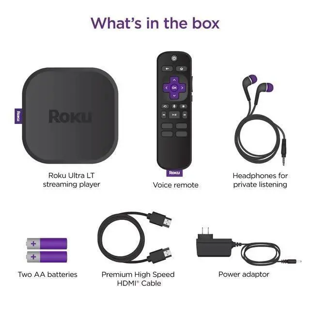 Alt view image 5 of 7 - Ultra LT Streaming Device 4K/HDR/Dolby Vision/Dual-Band Wi-Fi with Voice Remote and HDMI Cable, with MTC HDMI Cable and USB Extension Cord