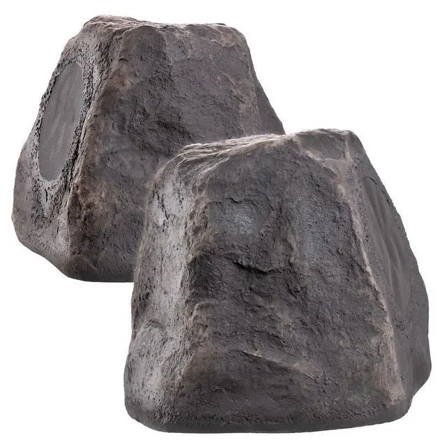 Alt view image 5 of 6 - 5.25" 120W Wireless Bluetooth Outdoor Rock Speaker Weather Resistant, Slate Dark Grey - BTR-150
