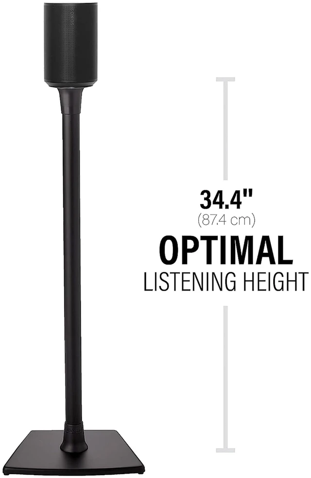 Alt view image 3 of 7 - Wireless Speaker Stand for Sonos Era 100 - Pair (Black), Perfect Stand Setup for Easy and Secure Mounting of New Sonos Era 100 Speakers - OSSE12-B2