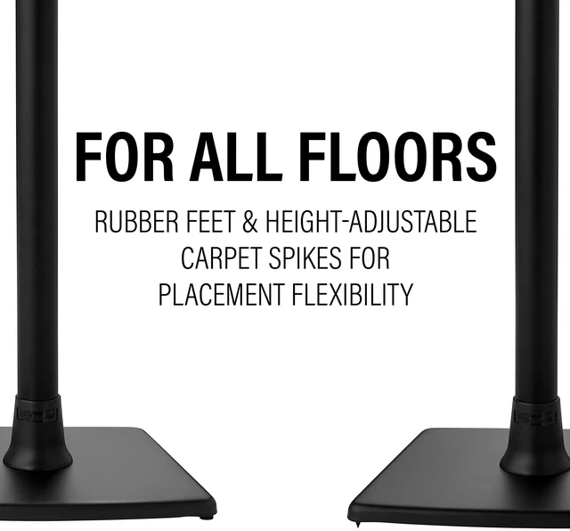 Alt view image 7 of 7 - Wireless Speaker Stand for Sonos Era 100 - Pair (Black), Perfect Stand Setup for Easy and Secure Mounting of New Sonos Era 100 Speakers - OSSE12-B2