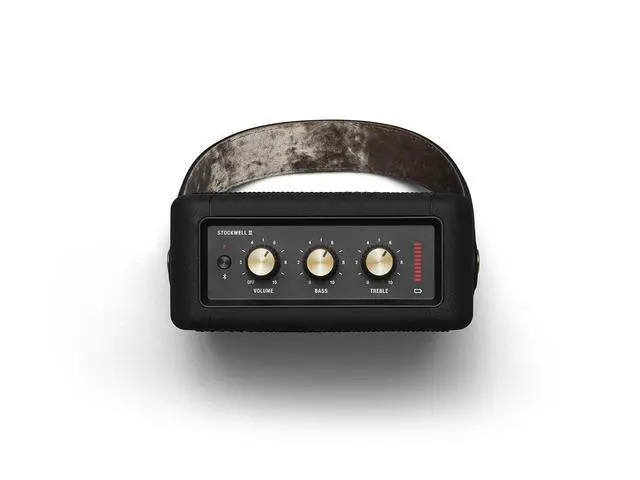Alt view image 5 of 7 - Stockwell II Portable Bluetooth Speaker, Black and Brass