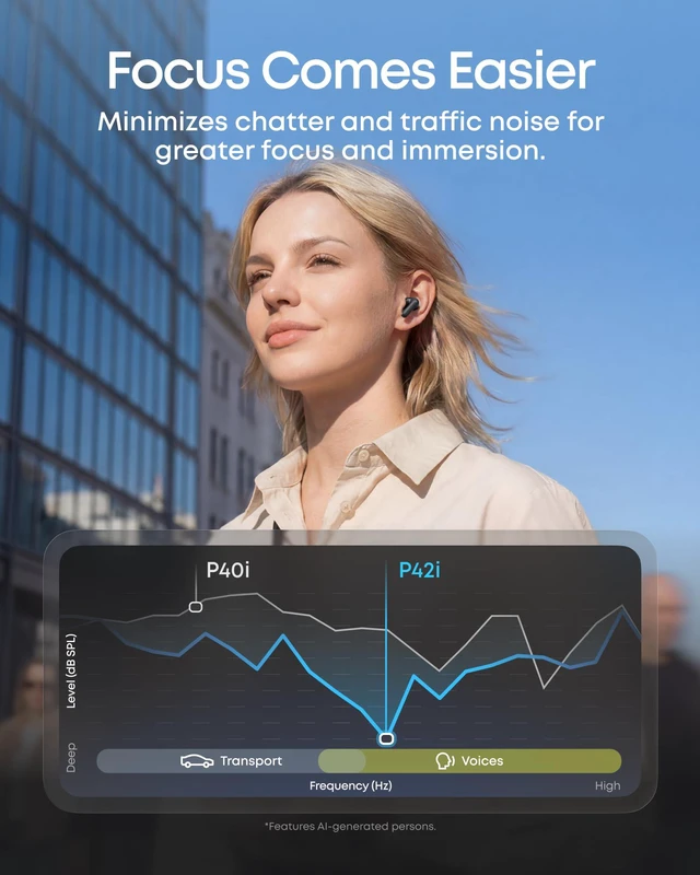 Alt view image 2 of 7 - Anker P42i Wireless Earbuds with Adaptive ANC for Daily Noise | Natural Mode for Concerts & Live Events, Hi-Res Audio with LDAC, 56H playtime, AI Clear Calls, Wireless Charging, IP55