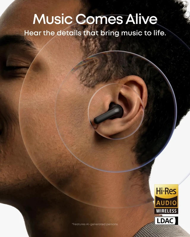 Alt view image 3 of 7 - Anker P42i Wireless Earbuds with Adaptive ANC for Daily Noise | Natural Mode for Concerts & Live Events, Hi-Res Audio with LDAC, 56H playtime, AI Clear Calls, Wireless Charging, IP55