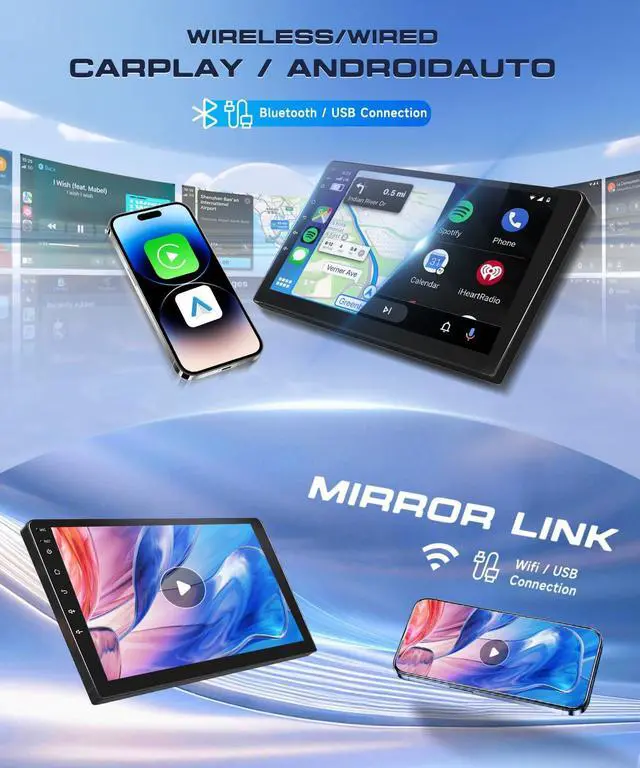 Alt view image 3 of 7 - Android 15 Stereo for Honda Accord 2003-2007 Radio with Wireless Carplay | 10.1 inch 1280*720P IPS Touch Screen Android Auto DSP EQ Built-in GPS MirrorLink 5GWiFi Bluetooth FM/RDS AHD Backup Camera