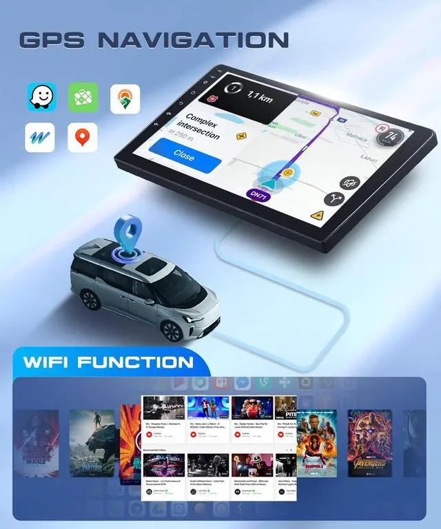 Alt view image 4 of 7 - Android 15 Stereo for Honda Accord 2003-2007 Radio with Wireless Carplay | 10.1 inch 1280*720P IPS Touch Screen Android Auto DSP EQ Built-in GPS MirrorLink 5GWiFi Bluetooth FM/RDS AHD Backup Camera