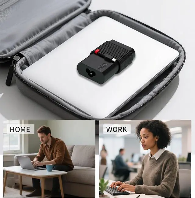Alt view image 7 of 7 - New Slim 65W USB C Laptop Charger Compatible with Lenovo Laptop | Thinkpad/Yoga/Chromebook USB Type C Power Adapter