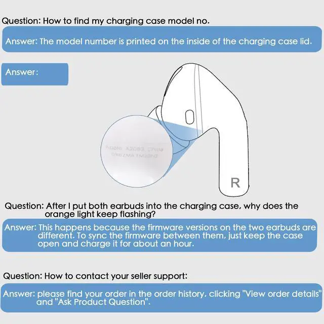 Alt view image 7 of 7 - Original OEM Single Earbud for Right Apple Airpods Pro 1st Gen Earbud,Single Right Ear Side Only(A2083)