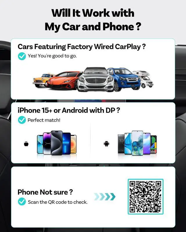 Alt view image 7 of 7 - Mirror Touch with Wireless Carplay Adapter,Apps on Your Car Screen | Mirror Apps Like YouTube and TikTok,Control Your Phone from the Car Screen,For Factory Wired CarPlay Only