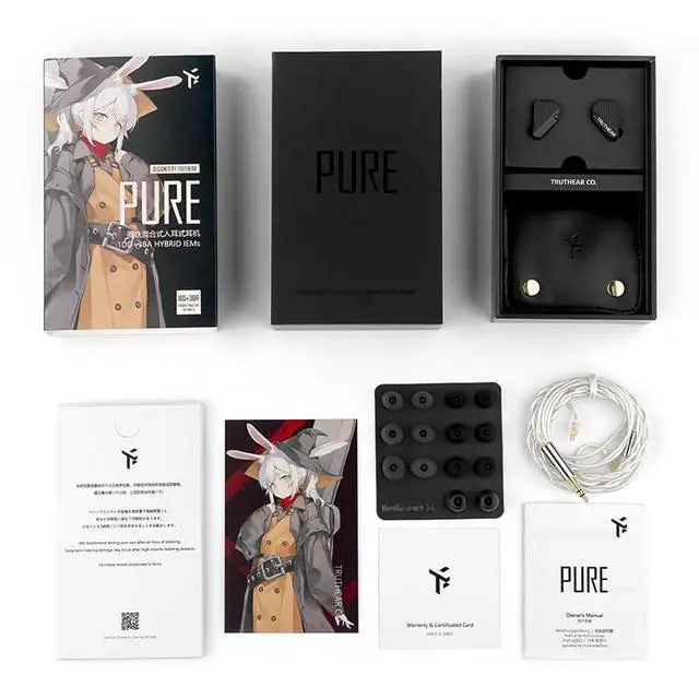 Alt view image 6 of 7 - Pure 1DD+3BA Hybird Wired in-Ear Earphones 3.5mm Plug 0.78mm 2pin Headphones