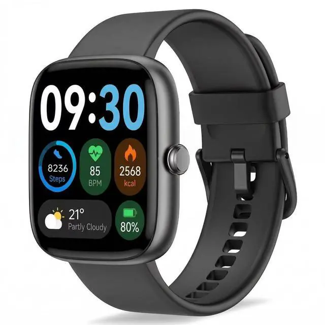 Main image of Smart Watch for Men Women, 1.83" HD Touchscreen Fitness Tracker, Bluetooth Calling, 110+ Sports Modes, Heart Rate SpO2 Sleep Monitor, DIY Dial