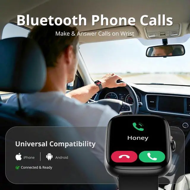 Alt view image 2 of 7 - Smart Watch for Men Women, 1.83" HD Touchscreen Fitness Tracker, Bluetooth Calling, 110+ Sports Modes, Heart Rate SpO2 Sleep Monitor, DIY Dial