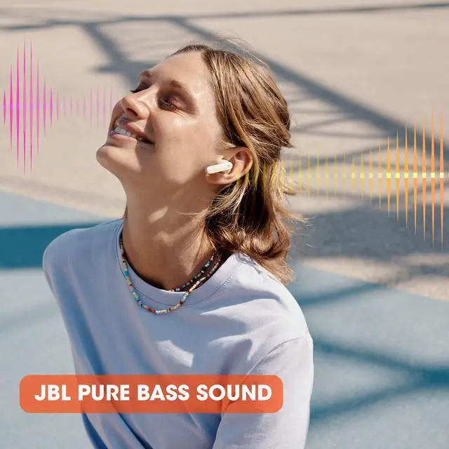 Alt view image 7 of 7 - Tune 230NC TWS - True Wireless In-Ear Headphones, Active Noise Cancelling with Smart Ambient, Pure Bass Sound, 4 mics for perfect voice calls, IPX4, 40Hrs of battery life (White)
