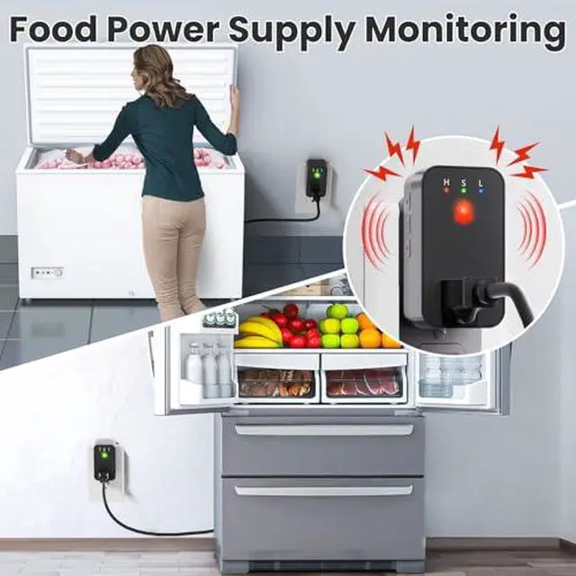 Alt view image 2 of 7 - Power Failure Alarm WiFi, 2 Pack Smart Power Outage Alarm, App Notification | Mini Size, Freezer Alert, Loud 110dB, LED Indicator, Voltage Detection, Home Power Monitor, for GFCI Trips, Sump Pump