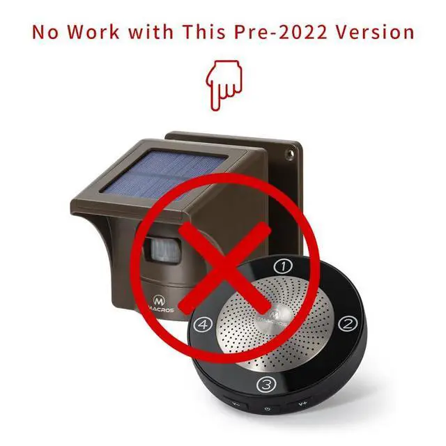 Alt view image 5 of 7 - Non-APP Solar Wireless Driveway Alarm, Outdoor Security System | 1/2 mile transmission range, plug-in receiver with weatherproof motion sensor, for driveways, homes and large properties