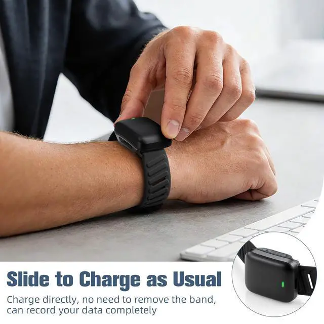 Alt view image 5 of 7 - Sport Band Compatible with Whoop 5.0 Bands One, Peak and Life/MG, Breathable Waterproof Silicone Adjustable Replacement Accessories Strap for Whoop Band 5.0 Fitness Activity Tracker, Black