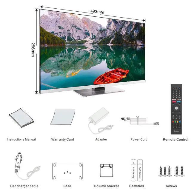 Alt view image 3 of 7 - 22'' Smart 12 Volt TV Digital Video Disc Combo FHD 1080P Android 11.0, with ARC CEC WiFi Wireless Connection, for Home, RV Camper, and Mobile Use(Limo Series),Black