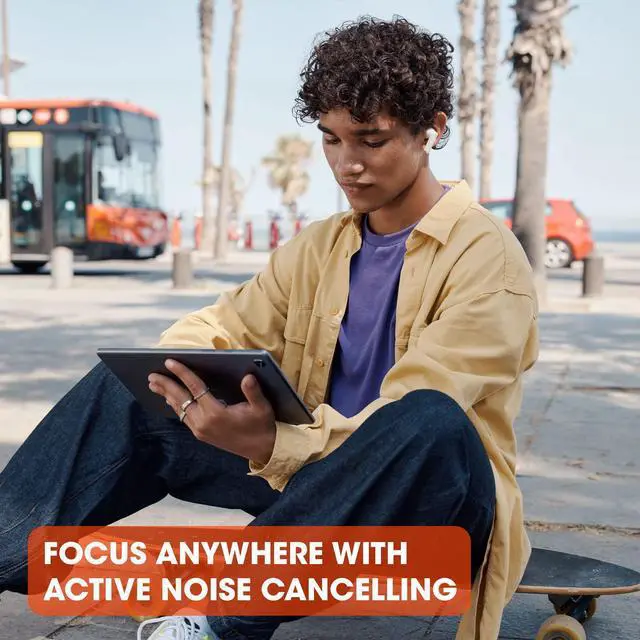 Alt view image 5 of 7 - Tune 230NC TWS - True Wireless In-Ear Headphones, Active Noise Cancelling with Smart Ambient, Pure Bass Sound, 4 mics for perfect voice calls, IPX4, 40Hrs of battery life (White)
