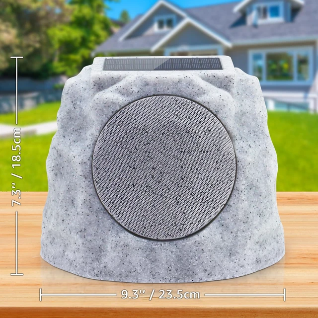 Alt view image 7 of 7 - 1-Pack Outdoor Rock Speakers Waterproof Patio with Lights Color,Multi-Sync Up to 100 Speakers&TWS Pair,Solar Powered and USB Rechargeable for Pool Party Yard Garden Outside