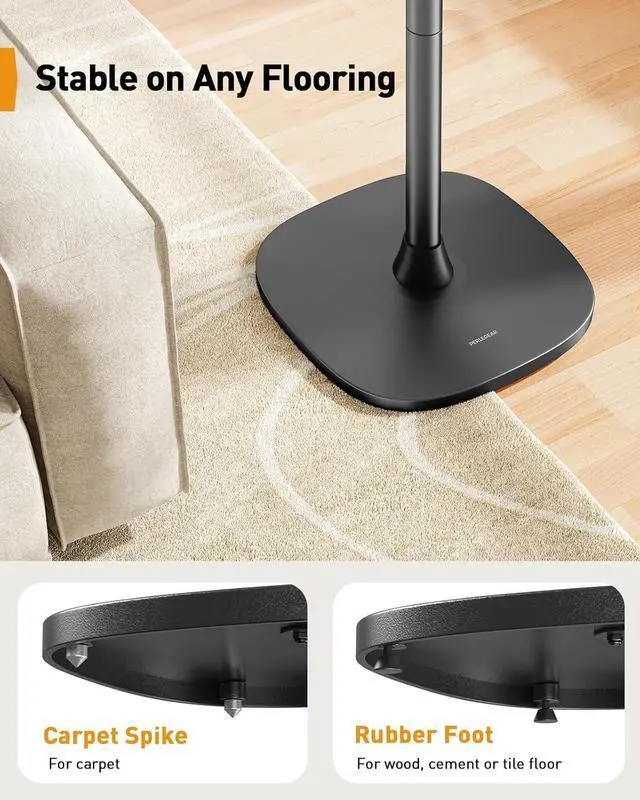 Alt view image 6 of 7 - Speaker Stand for Sonos Era 300, Adjustable Height 33-42, Sonos Era 300 Surround Sound Speaker Stand, Floor Speaker Stand Supports up to 13.2 lbs with Cable Management, Pair