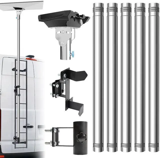 Main image of Starlink Standard 4/4X Pole Mount Kit,Starlink Gen 3/4 RV Ladder Pole Mount | 1.5'' Stainless Steel Pole, Starlink Mounting Kit Pipe Adapter Accessories, Portable, Adjustable, High Load Capacity