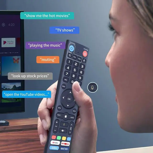 Alt view image 4 of 7 - V3 Pro Replacement Voice Remote Control Compatible with vSeeBox V5 Pro / V3 Plus/V3 Pro / V2 Pro / V1 Pro/V1 Max/Elite/Max