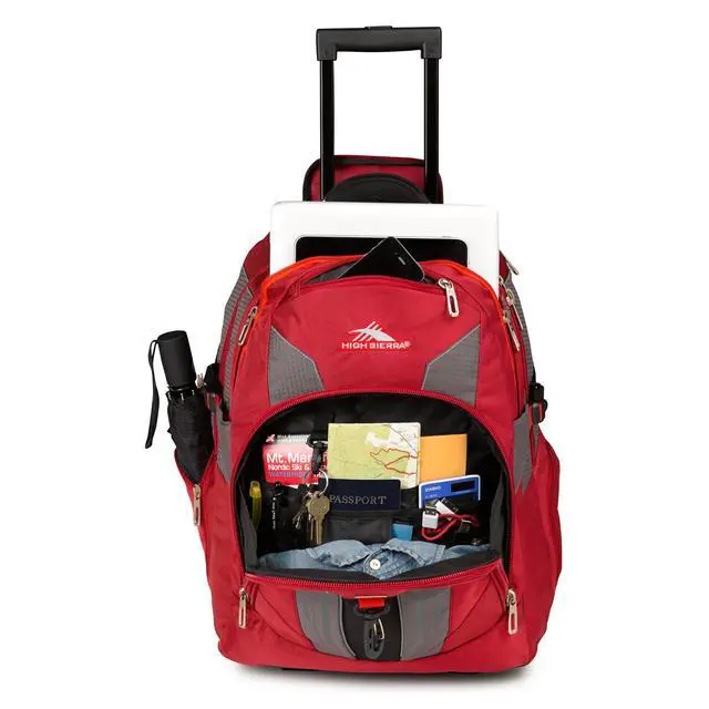 Alt view image 3 of 4 - XBT - Business Rolling Backpack, Carmine/Red Line/Black, One Size