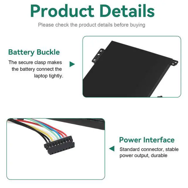 Alt view image 3 of 7 - L17M4PB0 L17C4PB0 Battery for Lenovo Flex 6-14 6-14IKB 6-141KB 6-14ARR IdeaPad 530S 530S-14ARR 530S-14IKB 530S-141KB 530S-15IKB 530S-151KB Yoga 530 530-14ARR 530-14IKB 14IKBR 141KB 14ARR 15ARR 15IWL