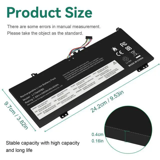 Alt view image 2 of 7 - L17M4PB0 L17C4PB0 Battery for Lenovo Flex 6-14 6-14IKB 6-141KB 6-14ARR IdeaPad 530S 530S-14ARR 530S-14IKB 530S-141KB 530S-15IKB 530S-151KB Yoga 530 530-14ARR 530-14IKB 14IKBR 141KB 14ARR 15ARR 15IWL