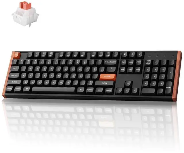 Main image of K10 HE 100% Wireless Hall Effect Keyboard, Silent Red Switch | Hot-Swappable Linear Magnetic Adjustable Actuation 2.4 GHz Bluetooth USB-C PBT Keycaps QMK Custom RGB Aluminum Wood Frame