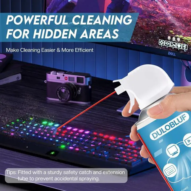 Alt view image 4 of 7 - Compressed Air Duster: Computer Keyboard Cleaner