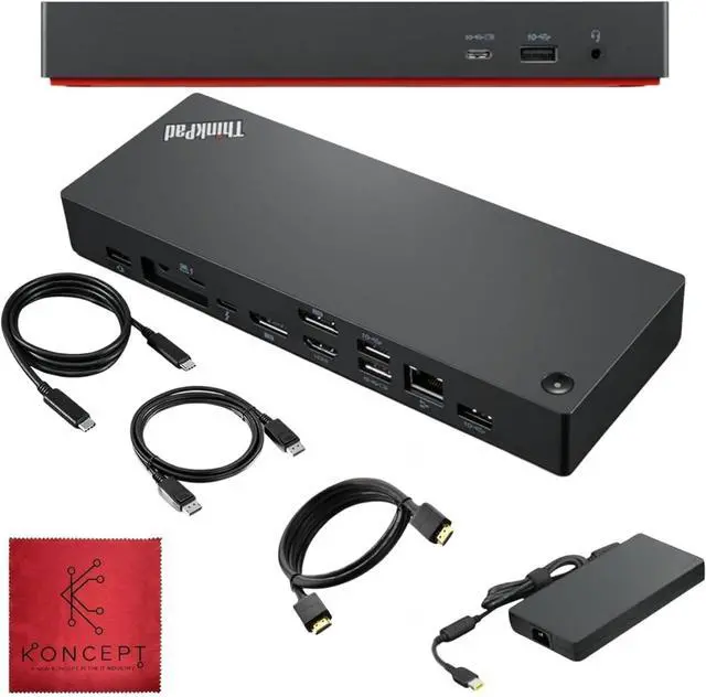 Main image of 40B00135US Lenovo Docking Station - Thunderbolt 4 Dock - Thinkpad Dock | 135W Power Delivery, HDMI & DisplayPort for Dual Monitors, USB-C Connectivity, Enhanced Productivity