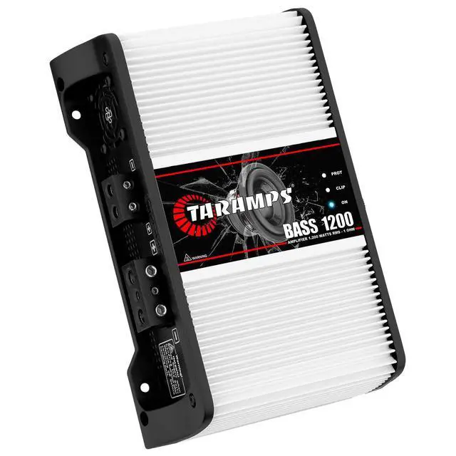 Alt view image 2 of 7 - Taramps BASS 1200 1 Ohm 1 Channel Mosfet Amplifier 1200 Watts RMS, Monoblock, Crossover, Bass Boost, RCA/High Level Input, Class D, Car Audio System Monitor Level Remote Included, Great for Subwoofers