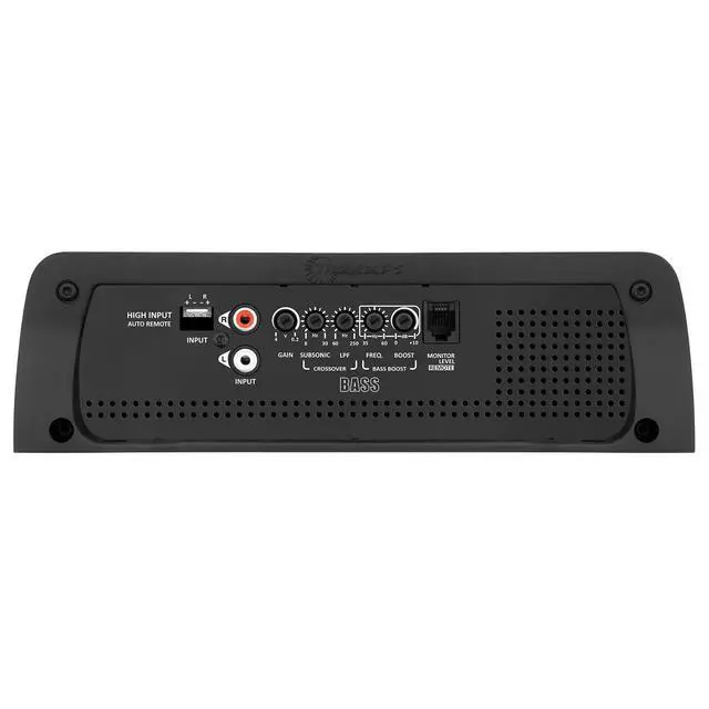Alt view image 5 of 7 - Taramps BASS 1200 1 Ohm 1 Channel Mosfet Amplifier 1200 Watts RMS, Monoblock, Crossover, Bass Boost, RCA/High Level Input, Class D, Car Audio System Monitor Level Remote Included, Great for Subwoofers