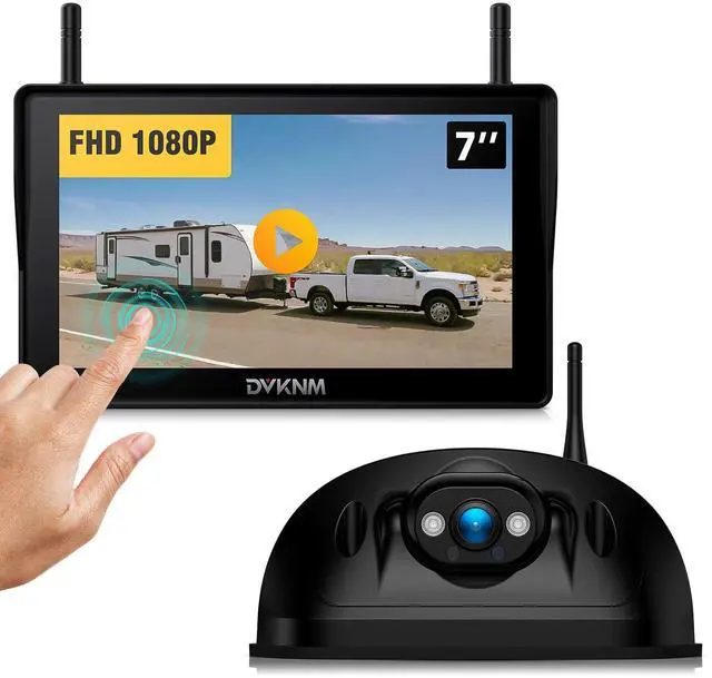 Main image of Wireless RV Backup Camera System for Furrion Pre-Wired RVs Truck Trailer, FHD 1080P 7" Touchscreen IPS Monitor & Rear View Camera, Loop Recording Night Vision IP69 Waterproof Plug & Play F7