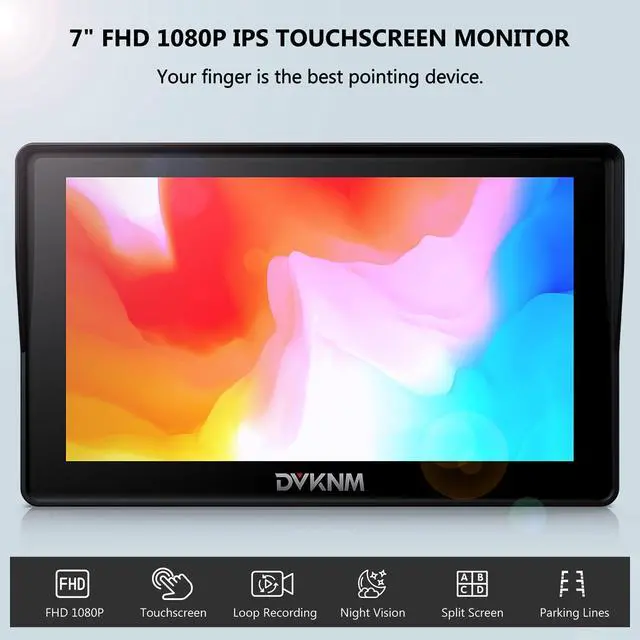Alt view image 3 of 6 - Wireless RV Backup Camera System for Furrion Pre-Wired RVs Truck Trailer, FHD 1080P 7" Touchscreen IPS Monitor & Rear View Camera, Loop Recording Night Vision IP69 Waterproof Plug & Play F7