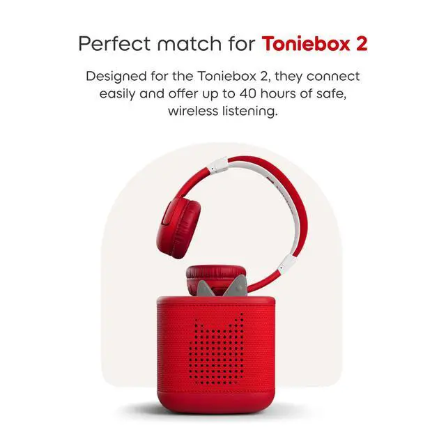 Alt view image 5 of 7 - Bluetooth Headphones for Toniebox 2 - Sunset Red