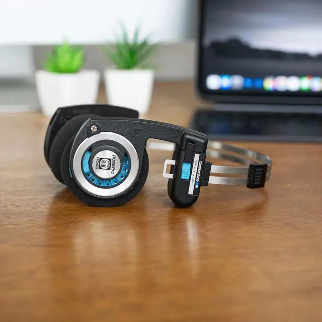 Alt view image 4 of 7 - Porta Pro Wireless 2.0 Retro 80s Style On-Ear Headphones, Black | 20+ Hour Battery Life, USB-C Charging, Microphone, Analog Audio Pass Through