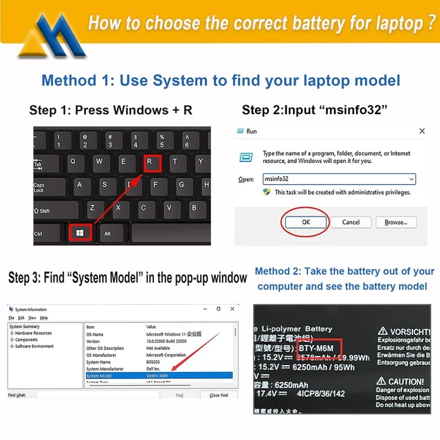 Alt view image 6 of 7 - BTY-M6M 99.99Wh Laptop Battery Replacement for MSI GS66 Stealth 10SE 10SF 11UE 11UH GE66 Raider 10UG 11UG GE76 for Raider 11UE 11UG GE76 for Dragon Tiamat 11UH WS66 10TM 11UMT 11UKT for Creator 15